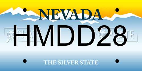 HMDD28 Nevada License Plate