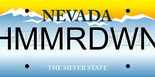 HMMRDWN Nevada License Plate