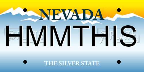 HMMTHIS Nevada License Plate
