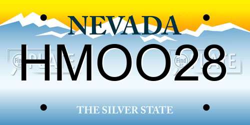 HMOO28 Nevada License Plate