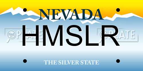 HMSLR Nevada License Plate