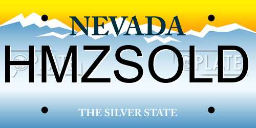 HMZSOLD Nevada License Plate