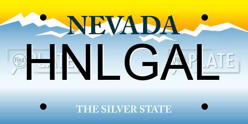 HNLGAL Nevada License Plate