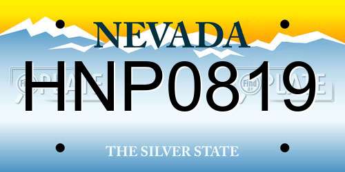 HNP0819 Nevada License Plate
