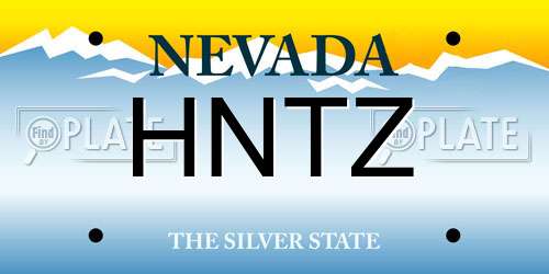 HNTZ Nevada License Plate