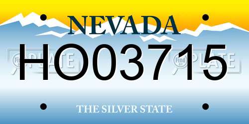 HO03715 Nevada License Plate