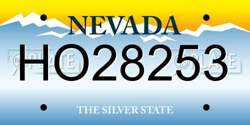 HO28253 Nevada License Plate