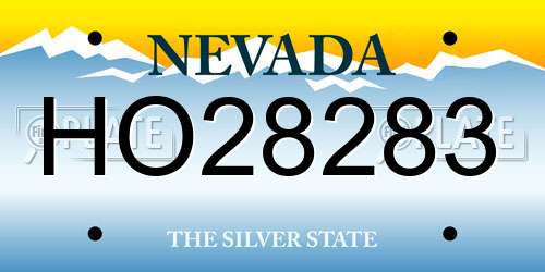 HO28283 Nevada License Plate
