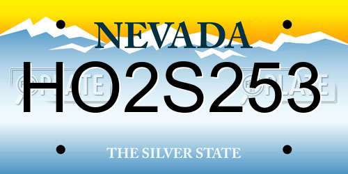 HO2S253 Nevada License Plate