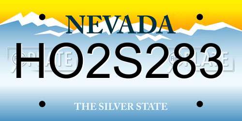 HO2S283 Nevada License Plate