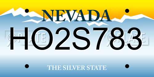 HO2S783 Nevada License Plate