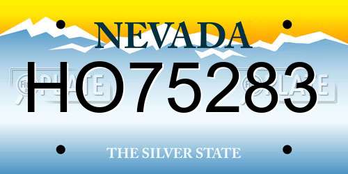 HO75283 Nevada License Plate