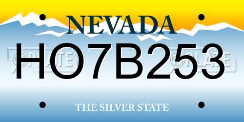 HO7B253 Nevada License Plate