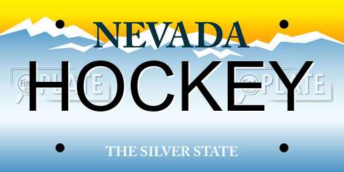 HOCKEY Nevada License Plate