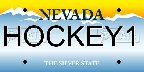 HOCKEY1 Nevada License Plate