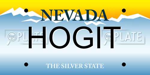 HOGIT Nevada License Plate