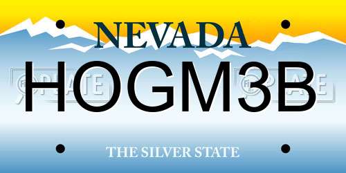 HOGM3B Nevada License Plate
