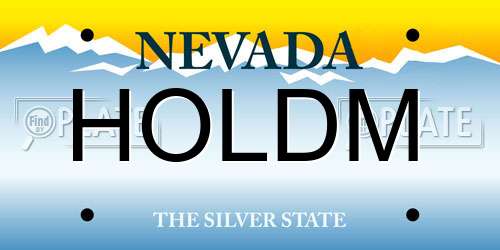 HOLDM Nevada License Plate