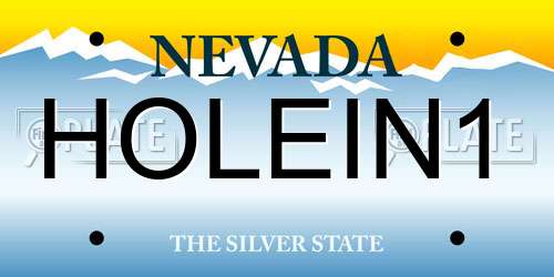 HOLEIN1 Nevada License Plate