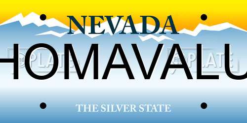HOMAVALU Nevada License Plate