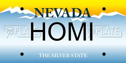 HOMI Nevada License Plate