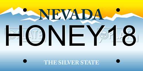 HONEY18 Nevada License Plate