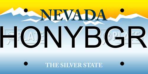 HONYBGR Nevada License Plate