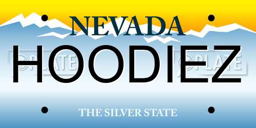 HOODIEZ Nevada License Plate