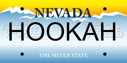 HOOKAH Nevada License Plate