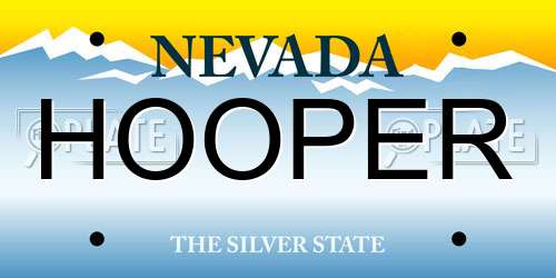 HOOPER Nevada License Plate