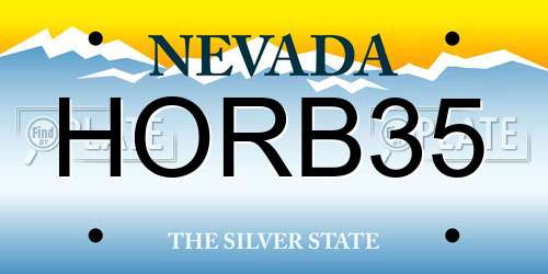 HORB35 Nevada License Plate
