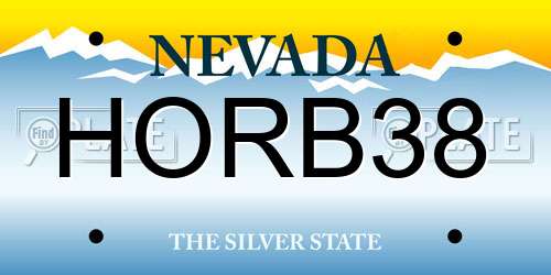 HORB38 Nevada License Plate