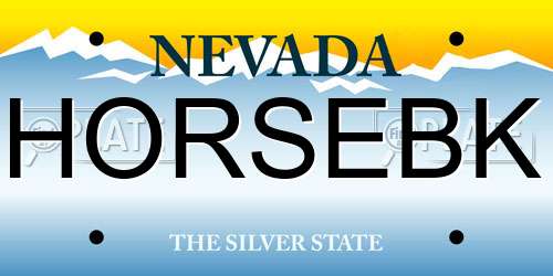 HORSEBK Nevada License Plate