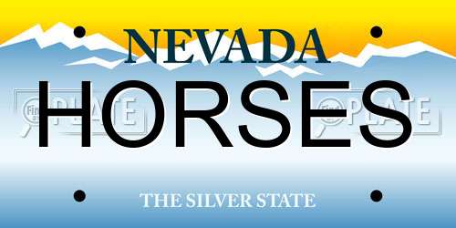 HORSES Nevada License Plate