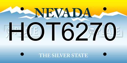 HOT6270 Nevada License Plate