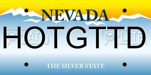 HOTGTTD Nevada License Plate