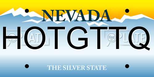 HOTGTTQ Nevada License Plate