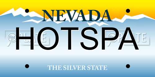 HOTSPA Nevada License Plate