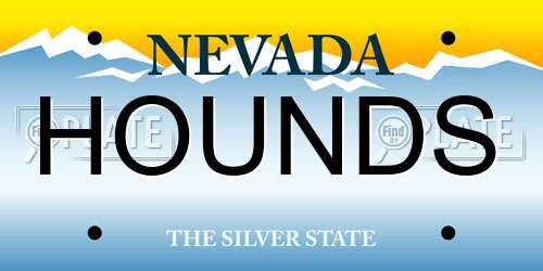 HOUNDS Nevada License Plate