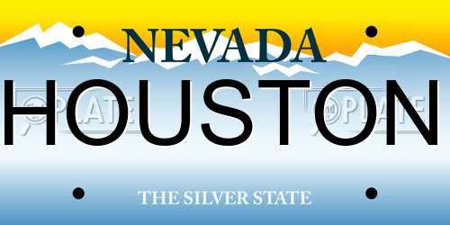 HOUSTON Nevada License Plate
