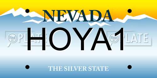 HOYA1 Nevada License Plate