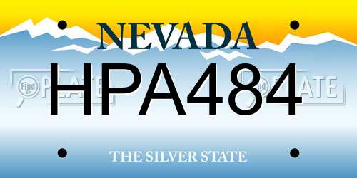 HPA484 Nevada License Plate