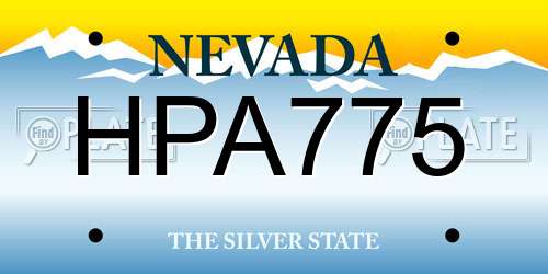 HPA775 Nevada License Plate