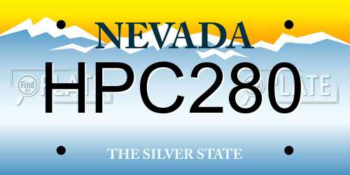 HPC280 Nevada License Plate