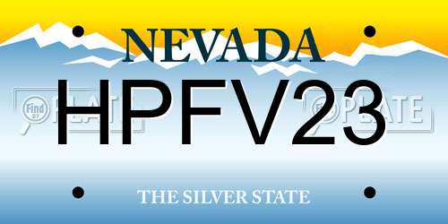 HPFV23 Nevada License Plate