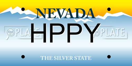 HPPY Nevada License Plate