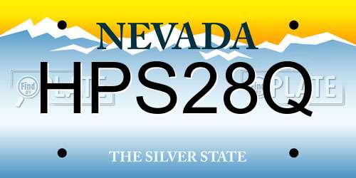 HPS28Q Nevada License Plate