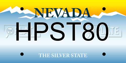HPST80 Nevada License Plate