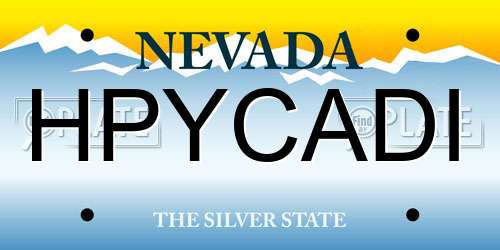 HPYCADI Nevada License Plate