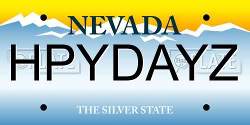 HPYDAYZ Nevada License Plate